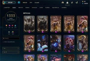 CONTA LOL COM 1333 SKINS D3 - League of Legends