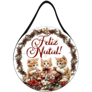 Placa Boho de Natal em MDF 20cm - Escolha a Estampa - Artesanato e Personalizados