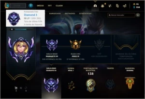 Conta Diamante 3 com 47 skins e 56 champs - League of Legends LOL
