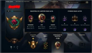 conta gold 1 upada a mão mmr bom wr bom - League of Legends LOL