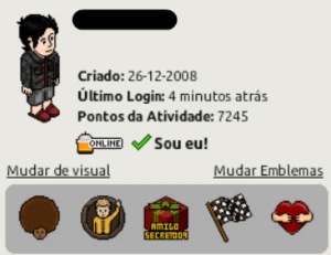 Conta Habbo 2008 - Pet com 5245 Dias - Traxmachine Azul