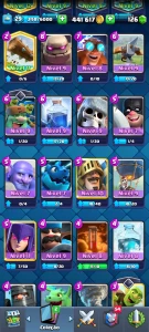 Conta clash royale Lv.29 5000 troféus