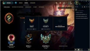 Conta de lol platina V - League of Legends