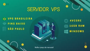 Servidor VPS Brasil - 4vcore + 16gb RAM - Windows - Serviços Digitais