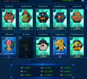 Conta La Dmo com Miko - Digimon Masters Online