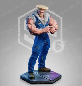 Guile Street Fighter 3d stl