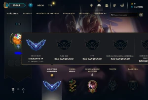 Conta Diamante 4 iv lol 36K Ea 80 wr - League of Legends