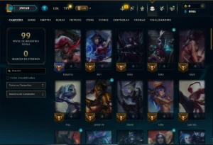 Prata 1 com 60 Champs e 1 Skin - League of Legends LOL