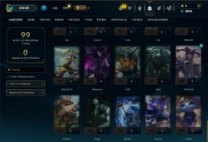 Prata 1 com 60 Champs e 1 Skin - League of Legends LOL
