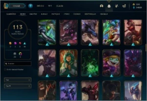 Conta platina 113 skins - League of Legends LOL