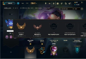 Ouro 1 com TODOS os Champs e 189 Skins (ADC/ MID / JG / TOP)