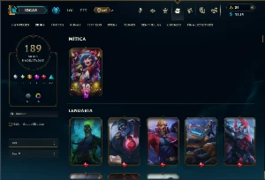 Ouro 1 com TODOS os Champs e 189 Skins (ADC/ MID / JG / TOP) - League of Legends LOL