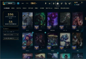 Ouro 1 com TODOS os Champs e 189 Skins (ADC/ MID / JG / TOP) - League of Legends LOL
