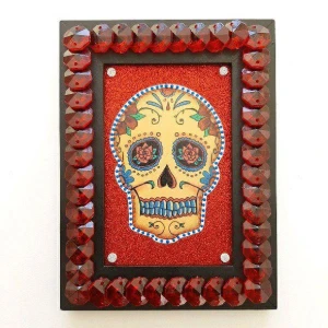 Quadro Caveira Mexicana #3 - Artesanato e Personalizados