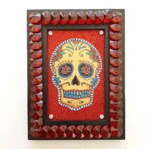 Quadro Caveira Mexicana #3 - Artesanato e Personalizados