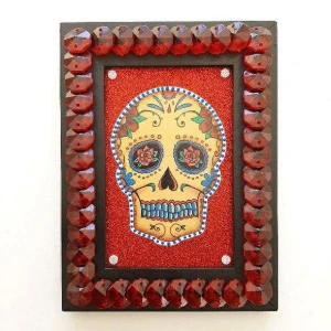 Quadro Caveira Mexicana #3 - Artesanato e Personalizados