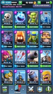 Conta clash royale, lvl 10 quase 11, arena lendária