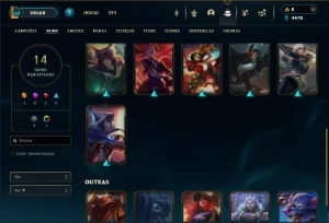 Prata 1 com 50 Champs e 14 Skins ( MAIN ADC ) - League of Legends LOL