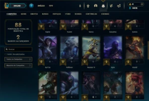 Prata 1 com 50 Champs e 14 Skins ( MAIN ADC ) - League of Legends LOL