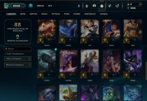 Prata 1 com 50 Champs e 14 Skins ( MAIN ADC ) - League of Legends LOL