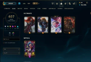 Prata 4 com TODOS os Champs e 407 Skins ( MONO ADC ) - League of Legends LOL