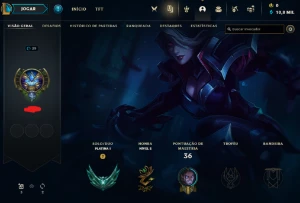 CONTA SMURF LOL PLATINA 1 MMR ALTO - League of Legends
