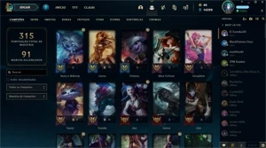 Conta League of Legends (206 Skins) e Valorant LOL
