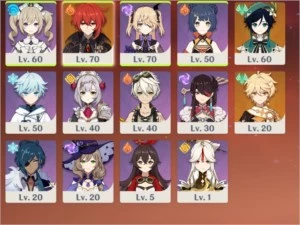 Conta server NA ar37 principal Masculino com Diluc e Venti - Genshin Impact