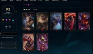 Conta lol s2, com skins da s2 e skins hextec - League of Legends
