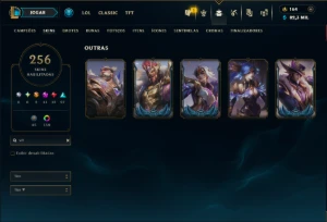 Ouro 1 com TODOS os Champs e 256 Skins +11 Prestigios - League of Legends LOL