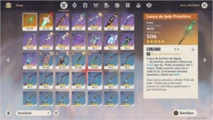 Conta AR46 com 2 armas lendárias, e 4 personagens  T5 - Genshin Impact