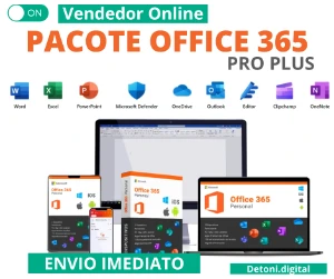 Office 365 | 5 Dispositivos | Licença Original e Vitalícia - Softwares e Licenças