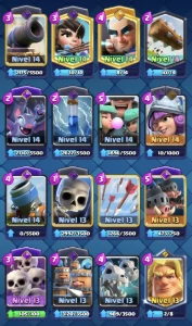 conta clash royale 14.000 troféus, 17 evos, 1 ano de jogo