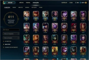 Conta platina 2 todos champs 150 skins - League of Legends LOL