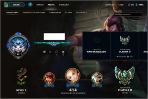 Conta platina 2 todos champs 150 skins - League of Legends LOL