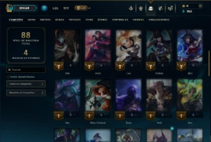 Platina 3 com 50 Champs e 11 Skins - League of Legends LOL