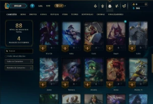 Platina 3 com 50 Champs e 11 Skins - League of Legends LOL