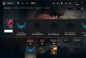 Platina 3 com 50 Champs e 11 Skins - League of Legends LOL