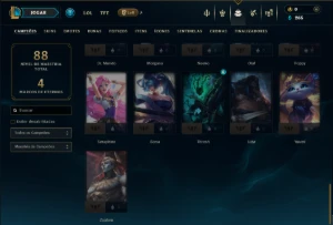 Platina 3 com 50 Champs e 11 Skins - League of Legends LOL