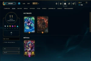 Platina 3 com 50 Champs e 11 Skins - League of Legends LOL