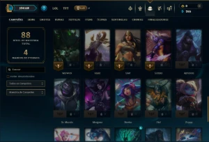 Platina 3 com 50 Champs e 11 Skins - League of Legends LOL