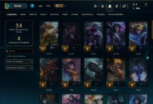 Platina 3 com 50 Champs e 11 Skins - League of Legends LOL
