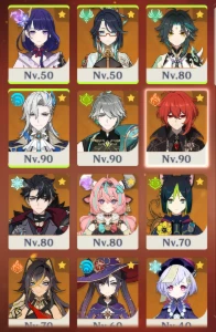 Conta com Wriothesley, Neuvillette, Varesa, Xianyun, Xiao... - Genshin Impact