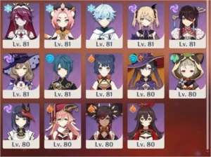Genshin AR 57/Quase todos perso 5*/9350 primogens/50+desejos - Genshin Impact