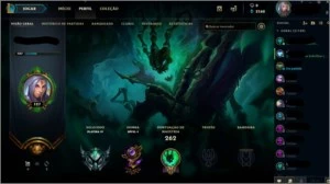 Conta lol Nível 127 Plat 4 Solo - 37 Skins e 90 Champs - League of Legends