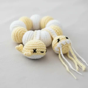 Chocalho Amigurumi Oceano - Artesanato e Personalizados