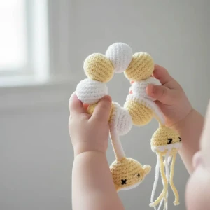 Chocalho Amigurumi Oceano - Artesanato e Personalizados