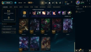 conta lol com todos campeoes e vsarias  skins - League of Legends