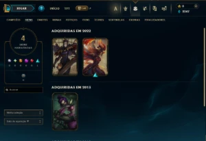 conta lol com todos campeoes e vsarias  skins - League of Legends