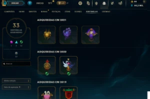 Conta de LOL ,todos os campeões e mais de 350 skins - League of Legends